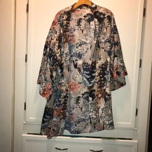Forever 21 floral duster coat kimono top jacket